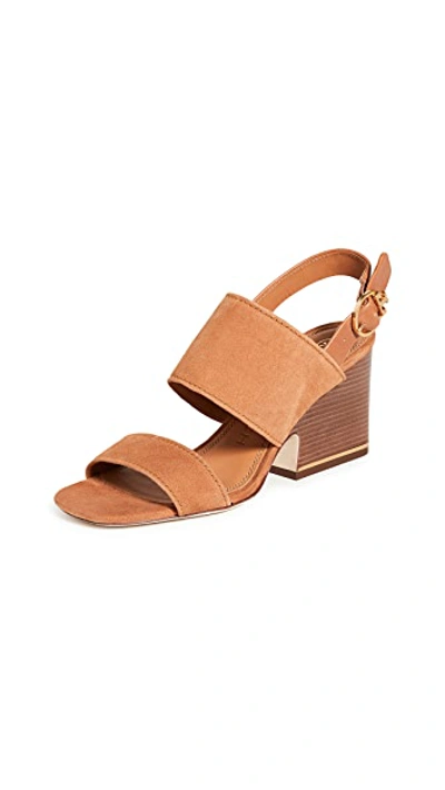 Shop Tory Burch Selby 75mm Block Heel Sandals In Ambra
