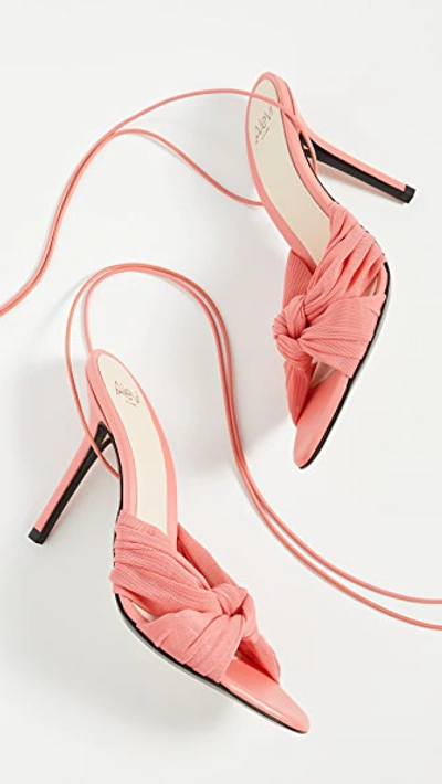 Shop Alevì Milano Vichy Sandals In Coral