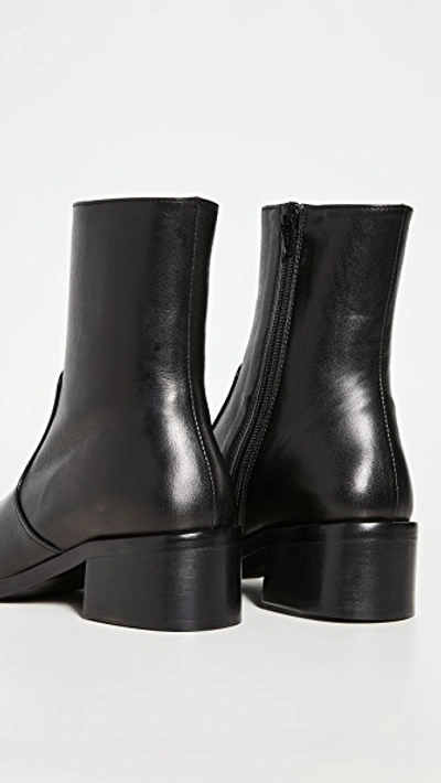 By Far Lara Leather Ankle Boots In Black ModeSens