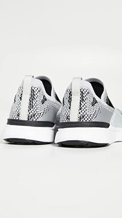 Shop Apl Athletic Propulsion Labs Techloom Bliss Sneakers In Metallic Silver/white/black