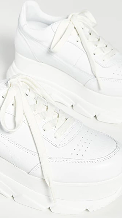 Shop Joshua Sanders Zenith Wedge Sneakers In White