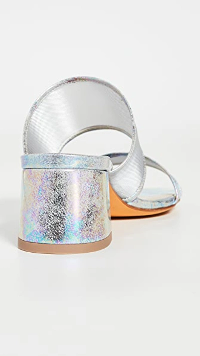 Shop Maryam Nassir Zadeh Martina Mesh Slides In Oil Spill