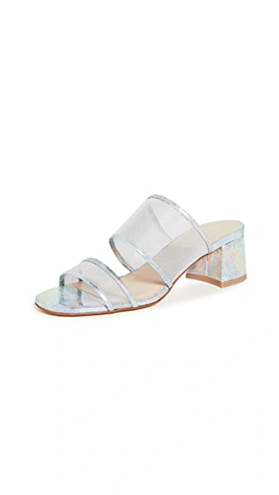 Shop Maryam Nassir Zadeh Martina Mesh Slides In Oil Spill