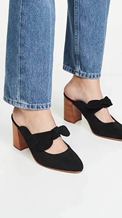 Shop Soludos Lani Bow Mules In Black