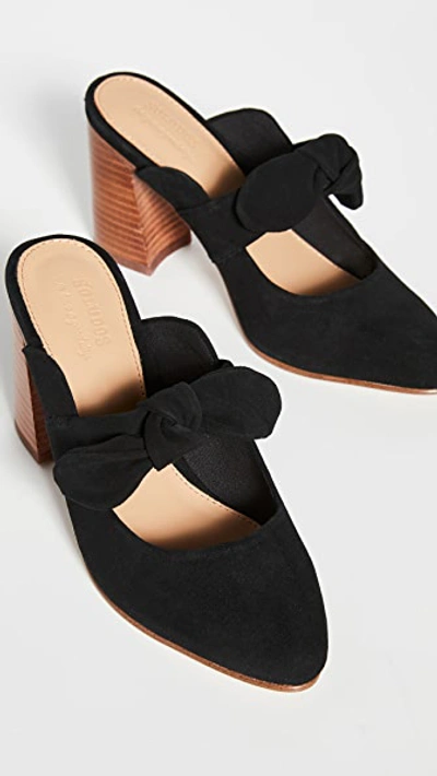 Shop Soludos Lani Bow Mules In Black