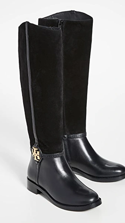 Shop Tory Burch Miller 25mm Boots In Perfect Black/perfect Black