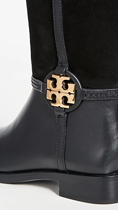 Shop Tory Burch Miller 25mm Boots In Perfect Black/perfect Black