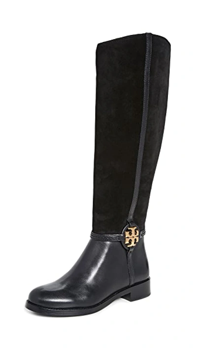 Shop Tory Burch Miller 25mm Boots In Perfect Black/perfect Black