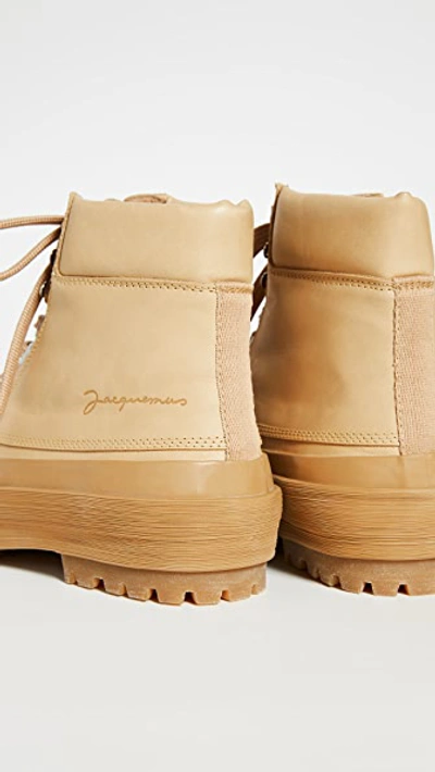 Shop Jacquemus Les Meuniers Hautes Boots In Camel