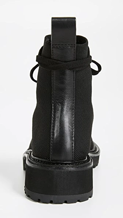 Shop Loeffler Randall Brady Stretch Knit Combat Boots In Black