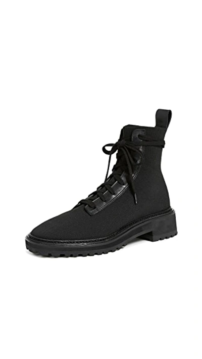 Loeffler randall brady stretch knit hot sale combat boots