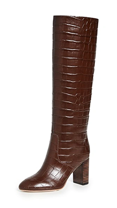 Shop Loeffler Randall Goldy Tall Boots In Dark Brown