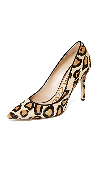 sam edelman gael leather & leopard print calf hair sandals