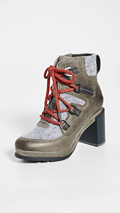 Shop Sorel Blake Lace Booties In Quarry