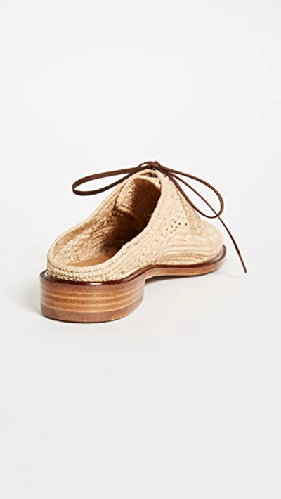 Shop Robert Clergerie Jaly Oxford Mules In Natural/gold