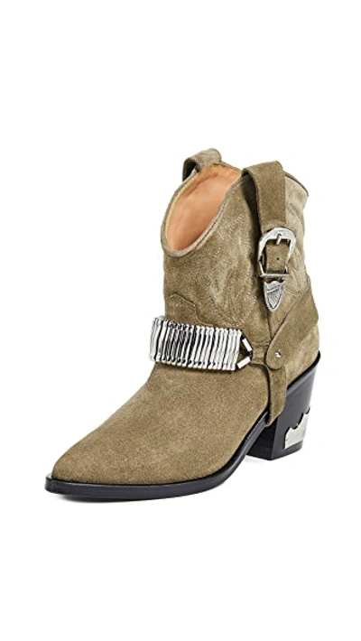 Shop Toga Harness Cowboy Boots In Yellow/khaki