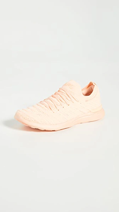 Shop Apl Athletic Propulsion Labs Techloom Wave Sneakers In Faded Peach