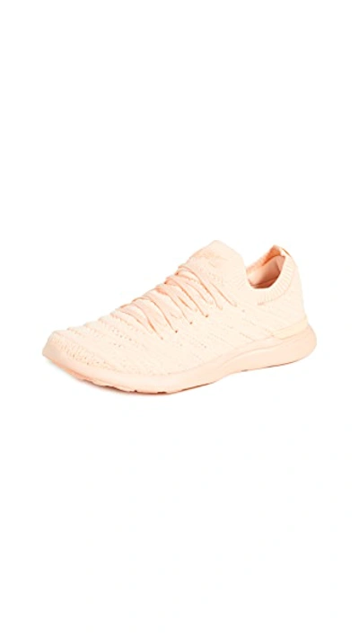 Shop Apl Athletic Propulsion Labs Techloom Wave Sneakers In Faded Peach