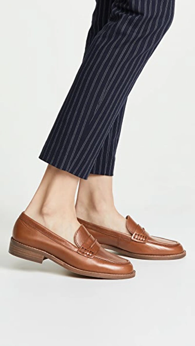 Shop Madewell The Elinor Loafers In Dark Chestnut