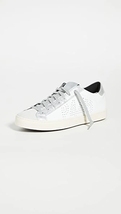 Shop P448 John Sneakers In White/delhisil