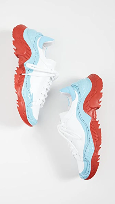 Shop N°21 Billy Sneakers In White/blue/red