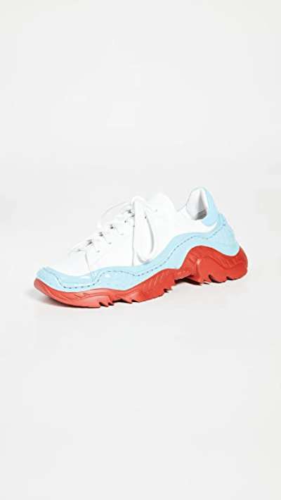 Shop N°21 Billy Sneakers In White/blue/red