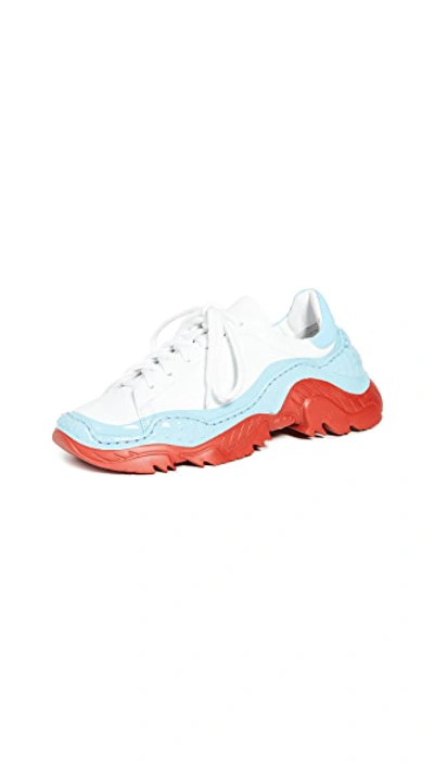 Shop N°21 Billy Sneakers In White/blue/red