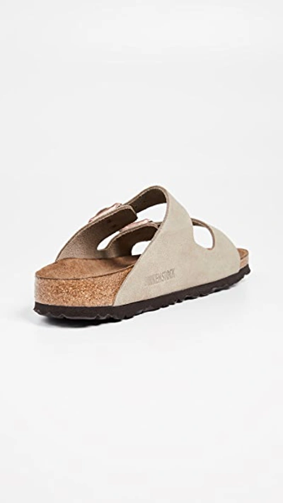 Birkenstock Arizona Soft Footbed Sandals Taupe In Taupe