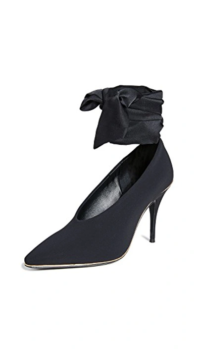 Shop Zimmermann Ankle Tie Lycra Heel In Black