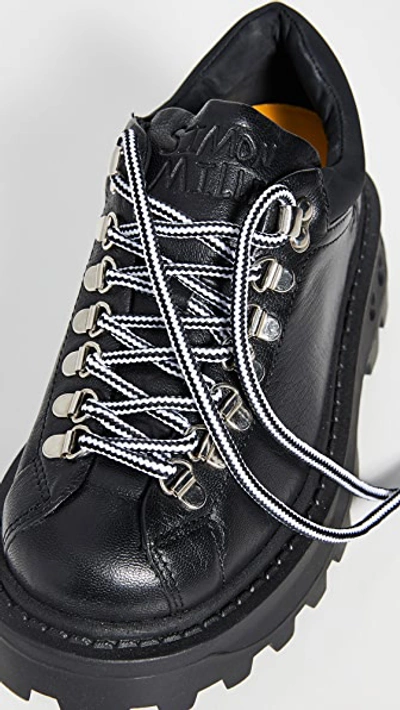 Shop Simon Miller Low Tracker Boots In Black