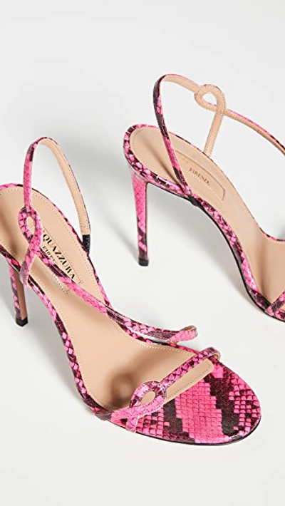 Shop Aquazzura 105mm Serpentine Sandals In Exotic Pink