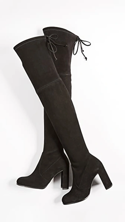 Shop Stuart Weitzman Hiline Over The Knee Boots In Black