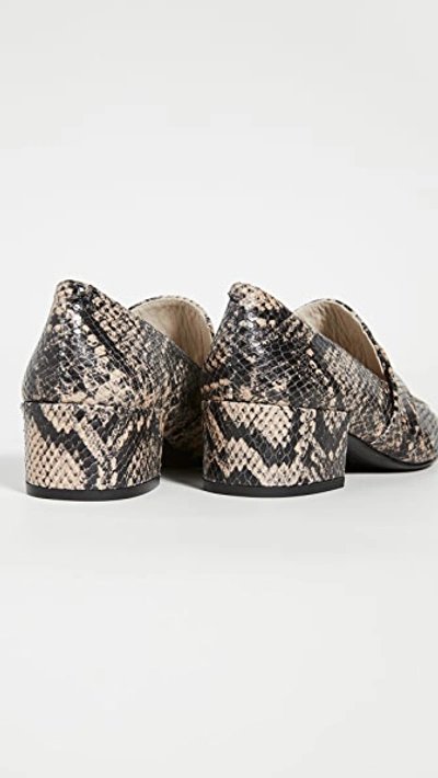 Shop Freda Salvador Rock Heeled Loafers In Sand Snake