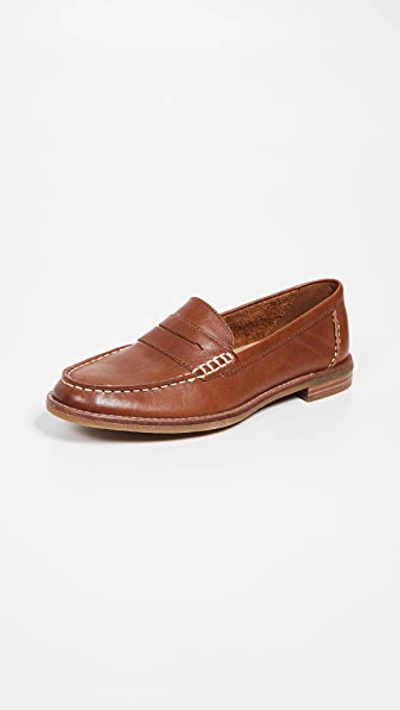 Shop Sperry Seaport Penny Loafers In Tan