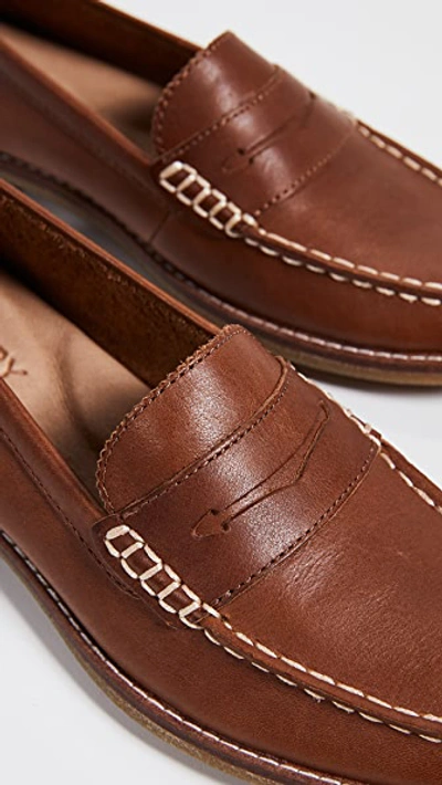 Shop Sperry Seaport Penny Loafers In Tan
