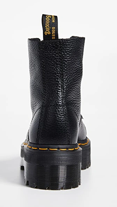 Dr. Martens' Jadon Smooth Leather Platform Boots In Black