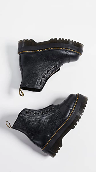 Dr. Martens' Jadon Smooth Leather Platform Boots In Black
