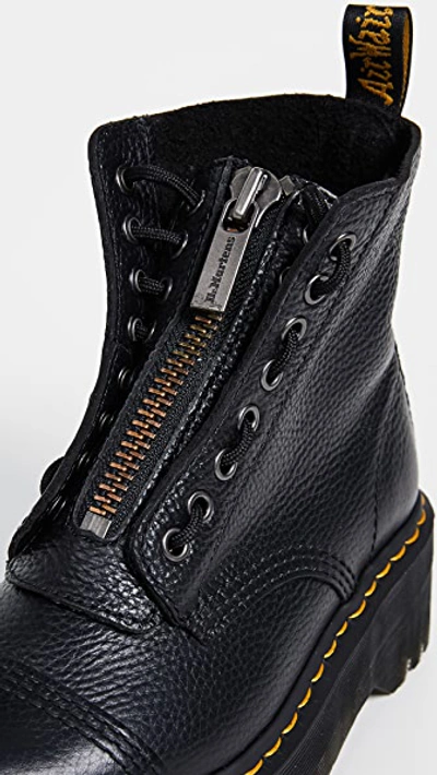 Dr. Martens' Jadon Smooth Leather Platform Boots In Black