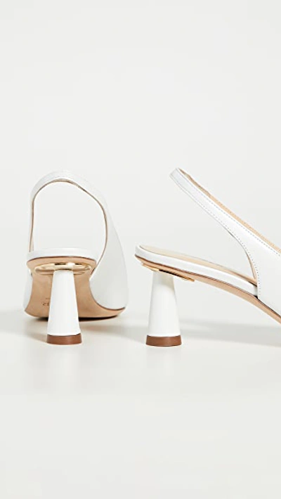 Shop By Far Diana Slingbacks In White