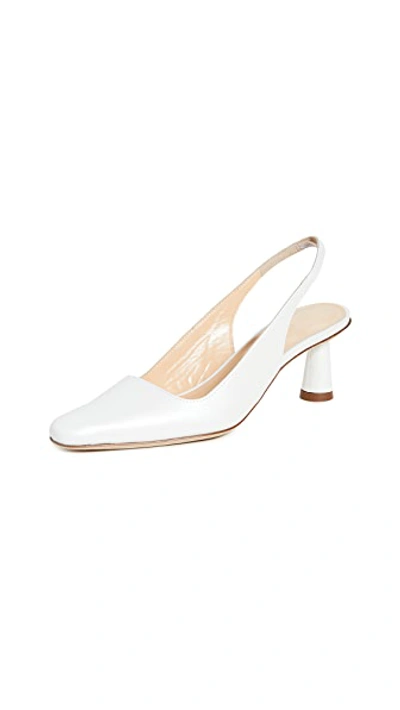 Shop By Far Diana Slingbacks In White