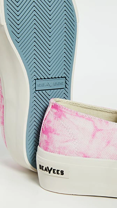 Shop Seavees Baja Platform Tie Dye Slip On Sneakers In Pink Cotton Canvas