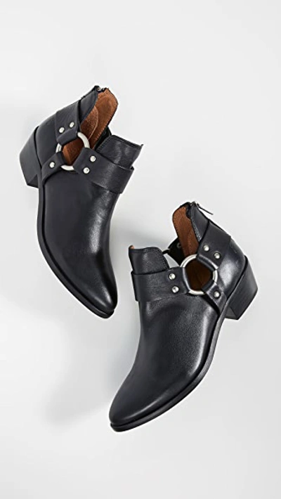 Shop Frye Ray Harness Back Zip Booties In Black