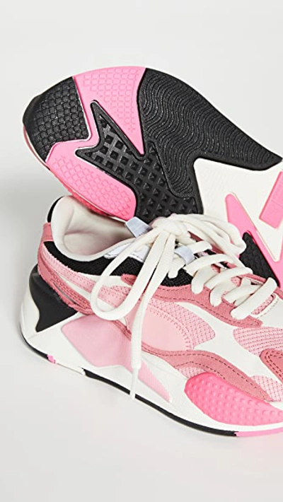 Shop Puma Rs-x3 Cube Sneakers In Rapture Rose/peony White