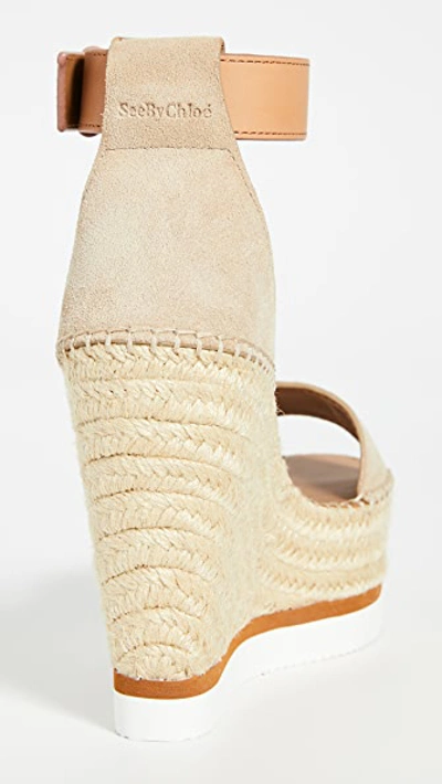Shop See By Chloé Glyn Espadrille Wedges Beige/natural