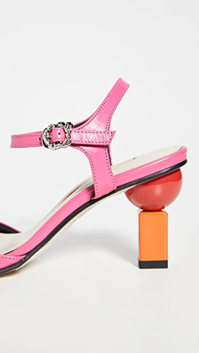 Shop Yuul Yie Sora Sandals In Pink/cherry Red/orange