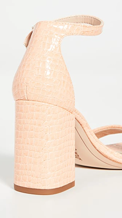 Shop Sam Edelman Daniella Sandals In Peach Croc