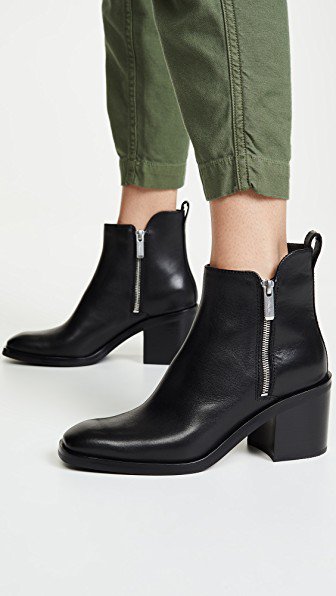 3.1 Phillip Lim Women's Alexa Leather Booties In Black | ModeSens