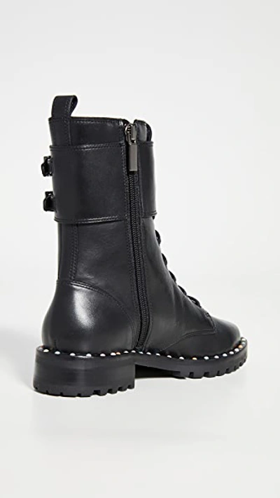 Shop Sophia Webster Bessie Lace Up Boots In Black