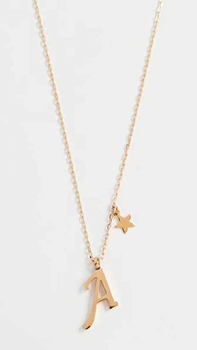Shop Shashi Letter Pendant With Star Charm In A