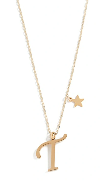 Shop Shashi Letter Pendant With Star Charm In T